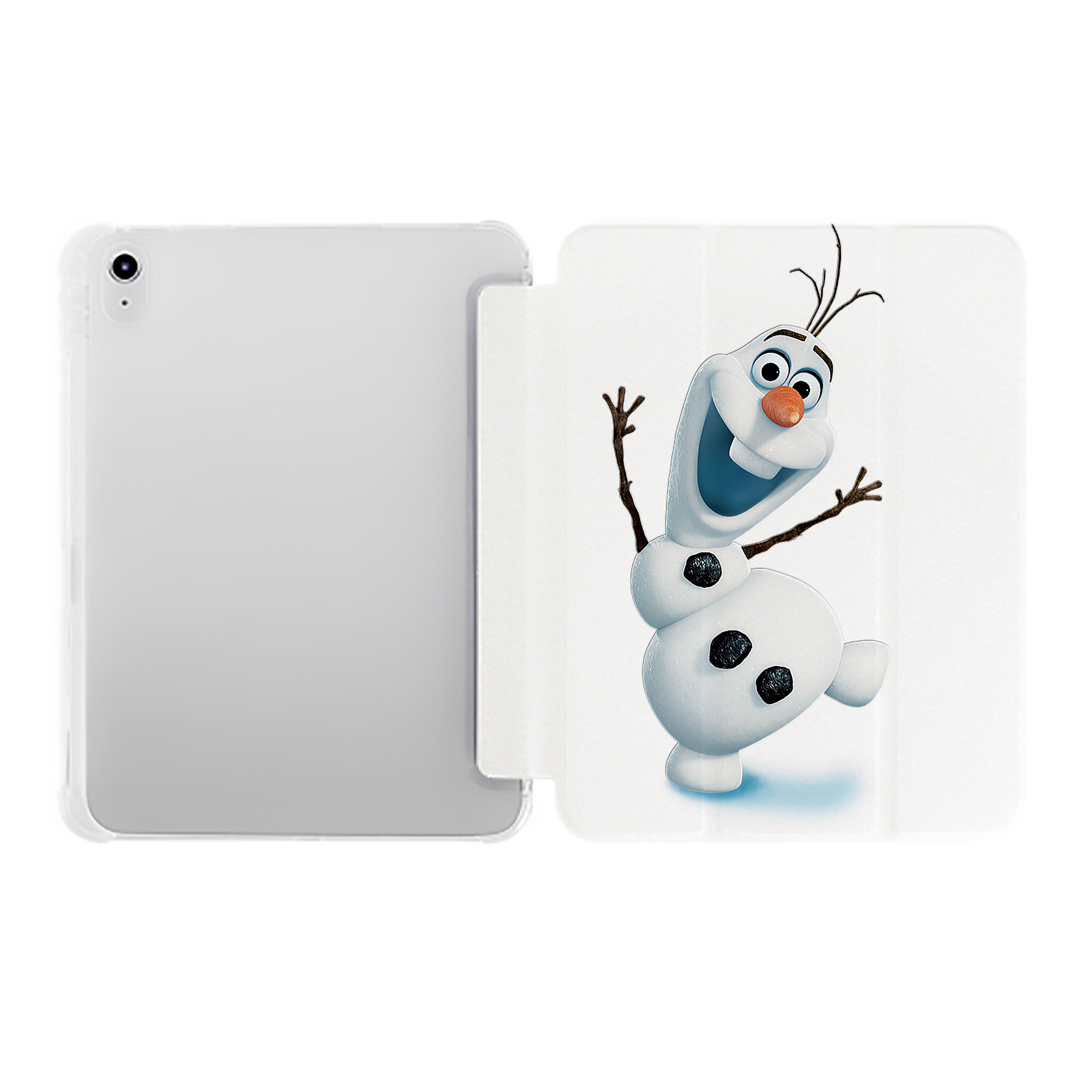 （画像用） アナと雪の女王 アンナ エルサ Frozen Anna Elsa IPad ケース ペン収納付き 三つ折りスタンド PUレザー×シリコン 対応機種9.5/10.5/10.9インチ